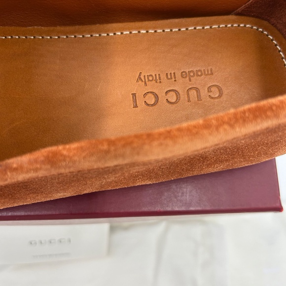 Men’s Gucci GUCCISIMA suede monogram loafers size 10 fits 11 US made in Italy main image 7